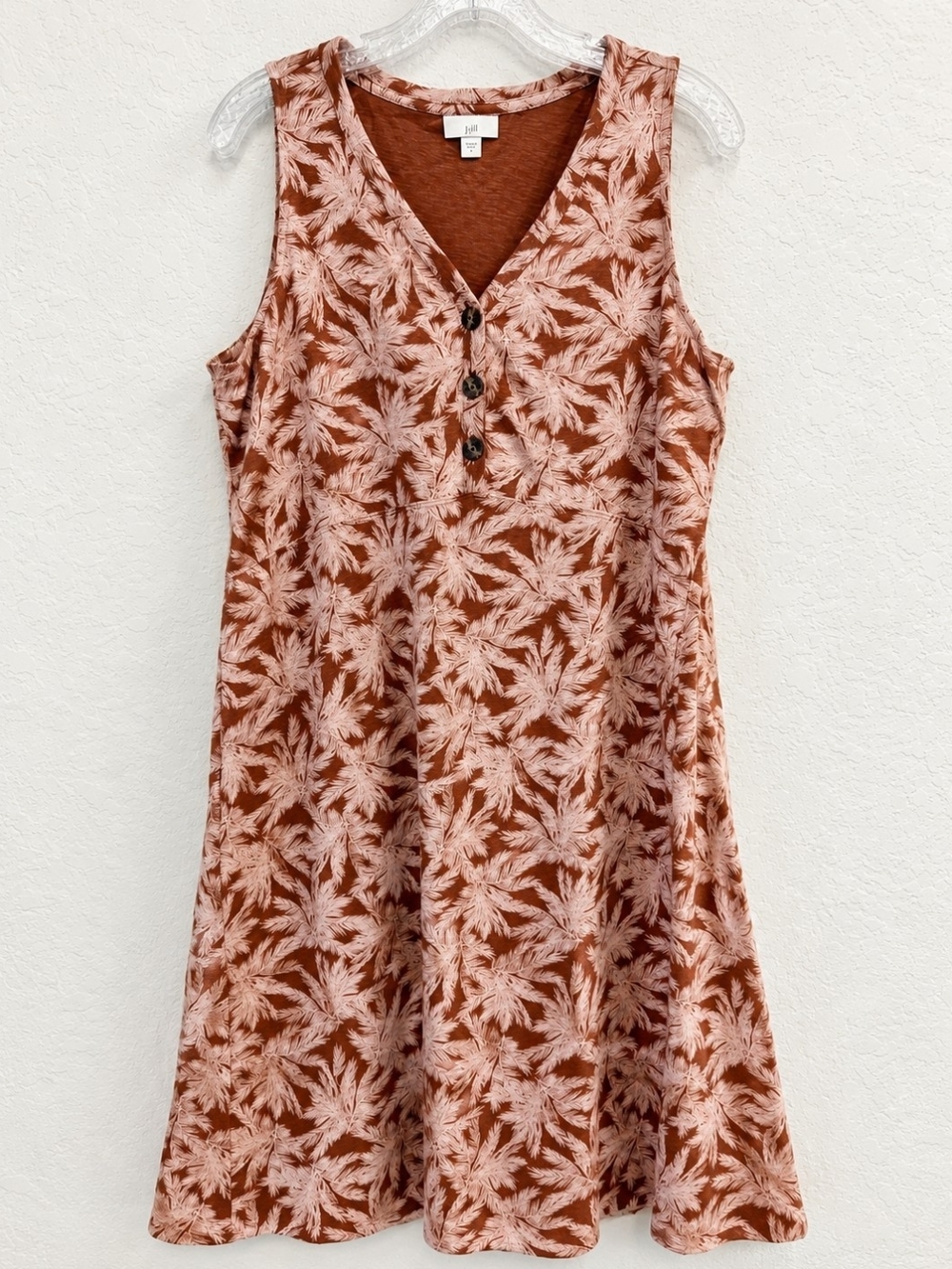J.Jill Sleeveless Botanical Print A-Line Dress – Size L